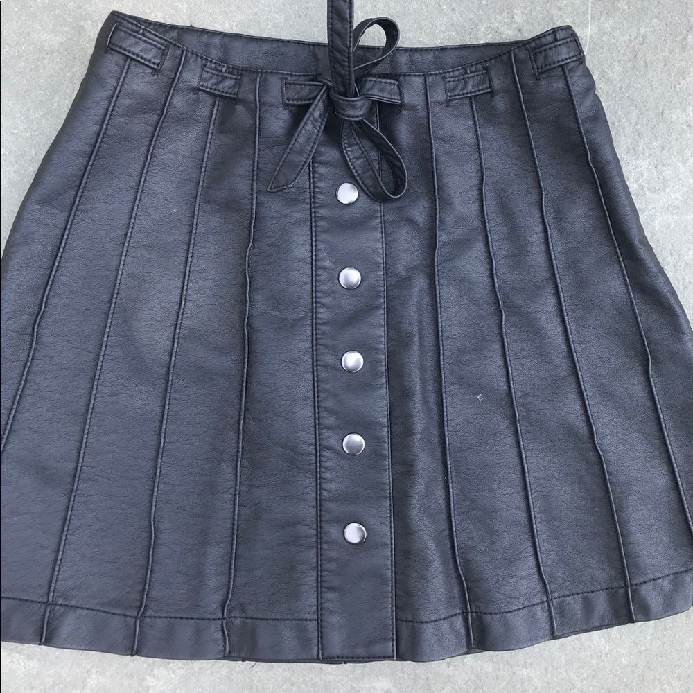 Free People Leather Skirt Size S
